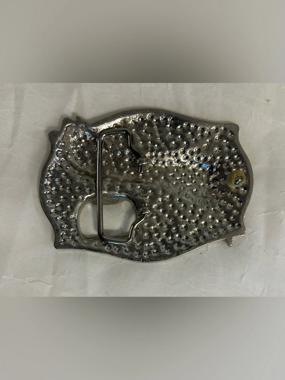 Silver 'Open Here' Belt Buckle Bottle Opener